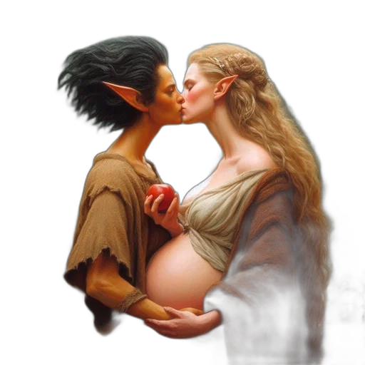 fantasy art, photorealistic, concept art, oil painting transparent PNG cut-out