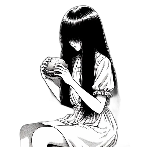 dress, creature, hair, mask transparent PNG cut-out