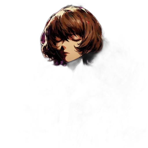 hair, face, mask, creature transparent PNG cut-out