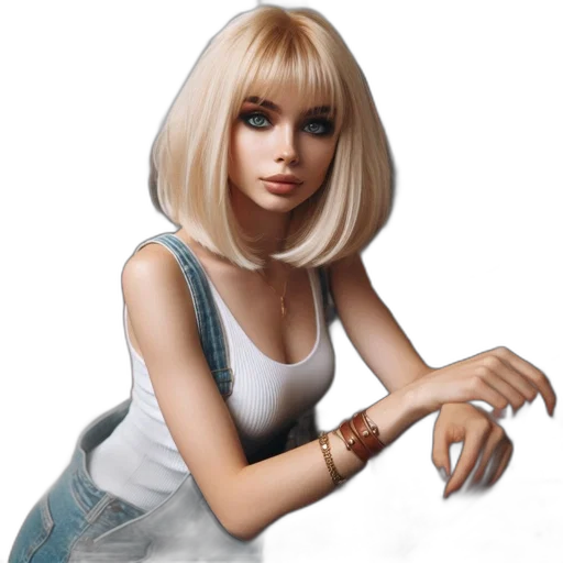 dress, jewelry, face, photorealistic transparent PNG cut-out