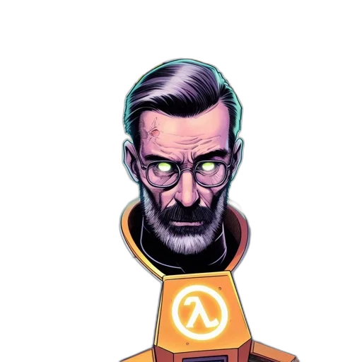 jacket, robot, face, staff transparent PNG cut-out