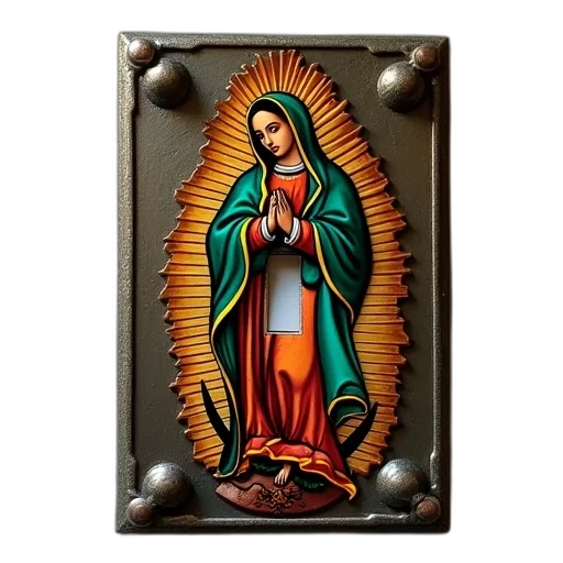 jewelry, image, virgin, guadalupe transparent PNG cut-out