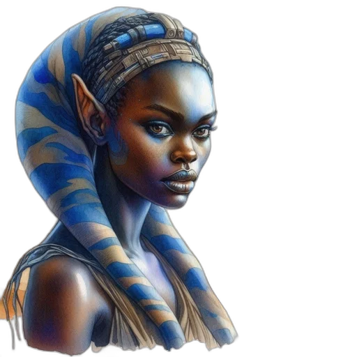 face, fantasy art, concept art, photorealistic transparent PNG cut-out