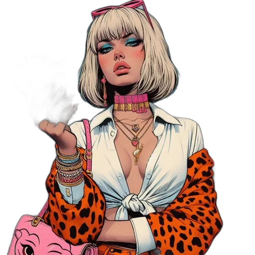 jewelry, comic book art, concept art, cartoon transparent PNG cut-out
