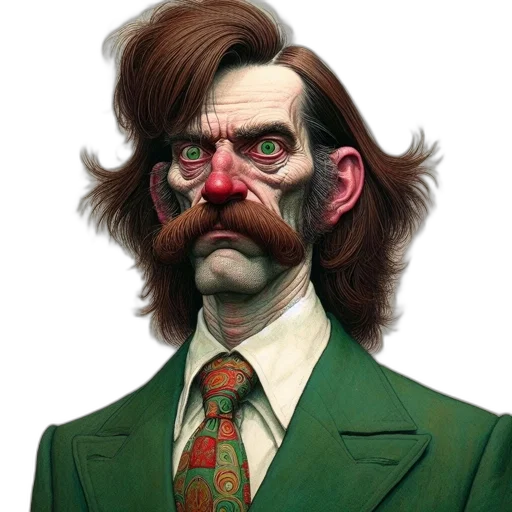 face, staff, jacket, concept art transparent PNG cut-out