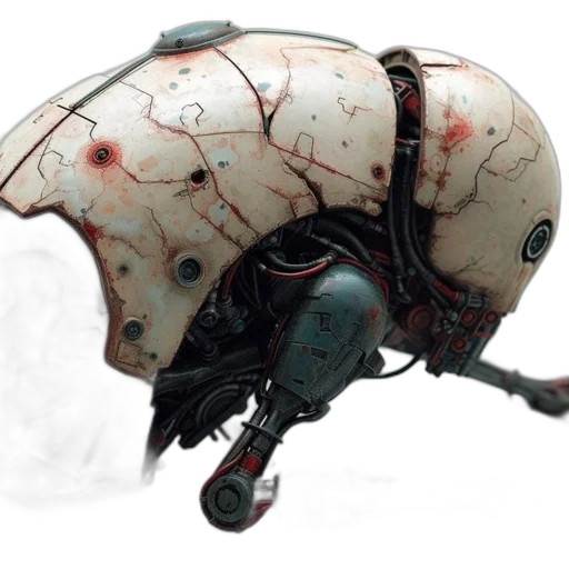 robot, creature, mask, weapon transparent PNG cut-out