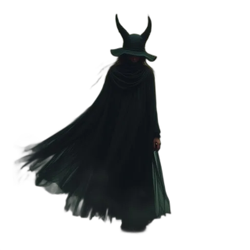dress, staff, creature, mask transparent PNG cut-out