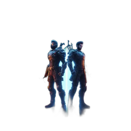 weapon, sword, staff, robot transparent PNG cut-out