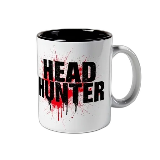 white, mug, black, rim transparent PNG cut-out
