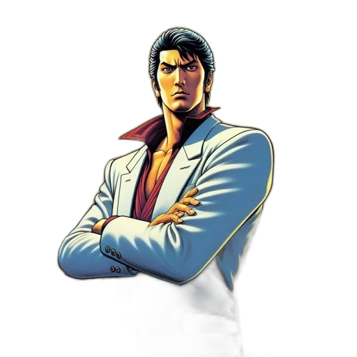 jacket, staff, face, concept art transparent PNG cut-out