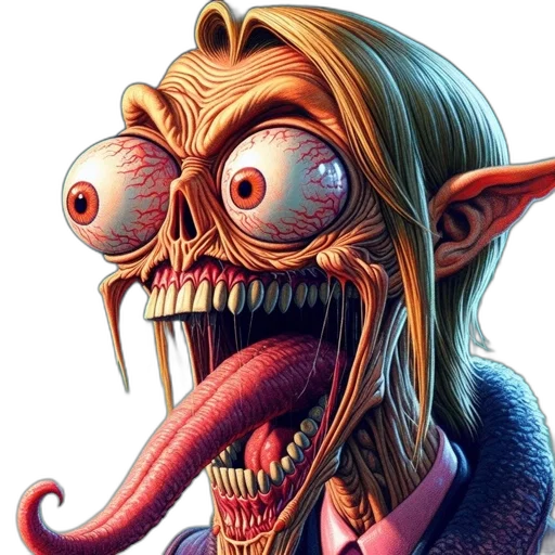 face, creature, mask, staff transparent PNG cut-out