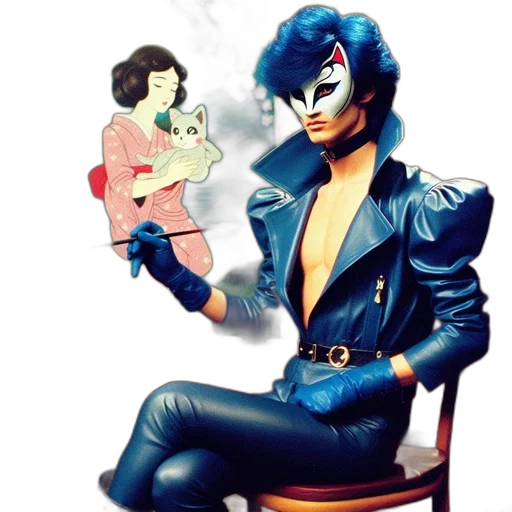 jacket, mask, robot, concept art transparent PNG cut-out