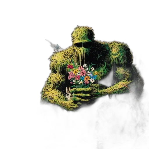 creature, flower, concept art, comic book art transparent PNG cut-out