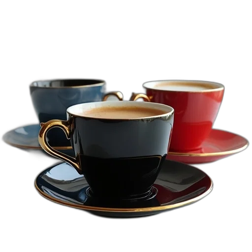 3d render, photorealistic, dark, three transparent PNG cut-out