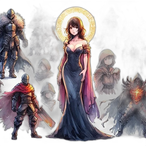 concept art, fantasy art, comic book art, pixel art transparent PNG cut-out