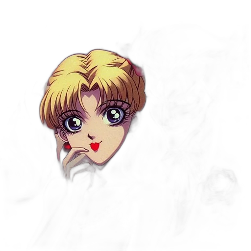 face, pixel art, anime, photorealistic transparent PNG cut-out