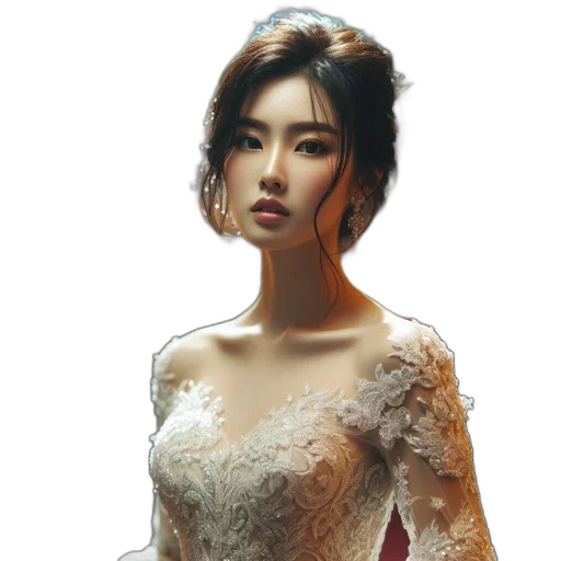dress, jewelry, photorealistic, concept art transparent PNG cut-out
