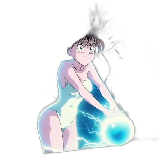creature, dress, weapon, staff transparent PNG cut-out