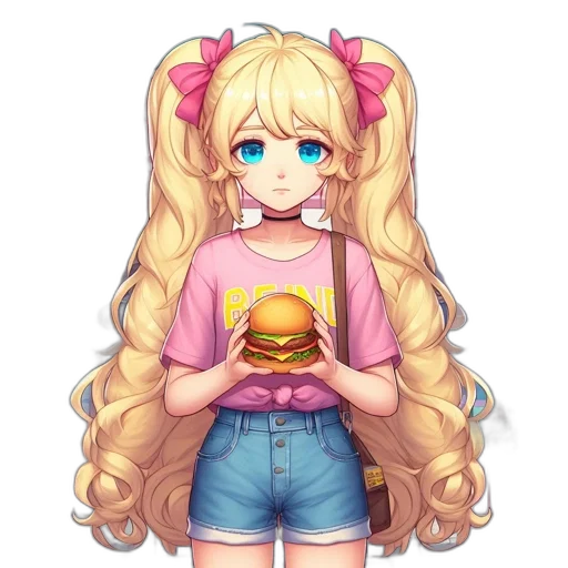 food, dress, staff, pixel art transparent PNG cut-out