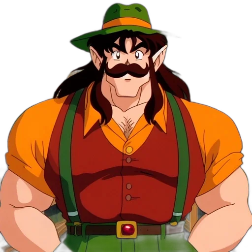 hat, staff, face, animal transparent PNG cut-out