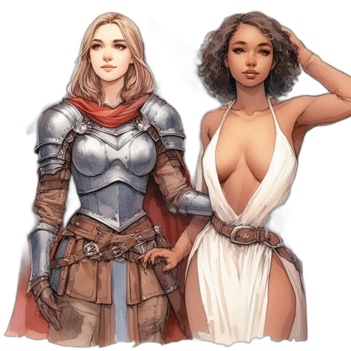 fantasy art, concept art, comic book art, pixel art transparent PNG cut-out