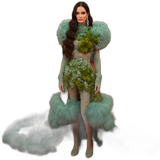 dress, fantasy art, concept art, 3d render transparent PNG cut-out