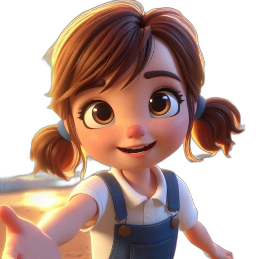 staff, face, 3d render, cartoon transparent PNG cut-out