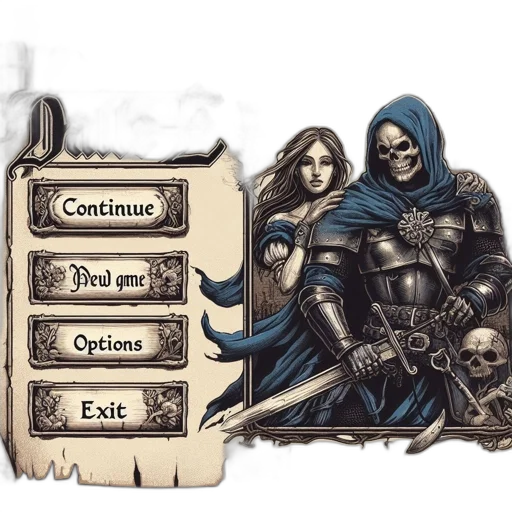 sword, concept art, fantasy art, comic book art transparent PNG cut-out
