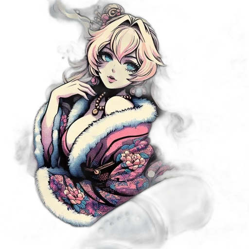 dress, jewelry, flower, staff transparent PNG cut-out