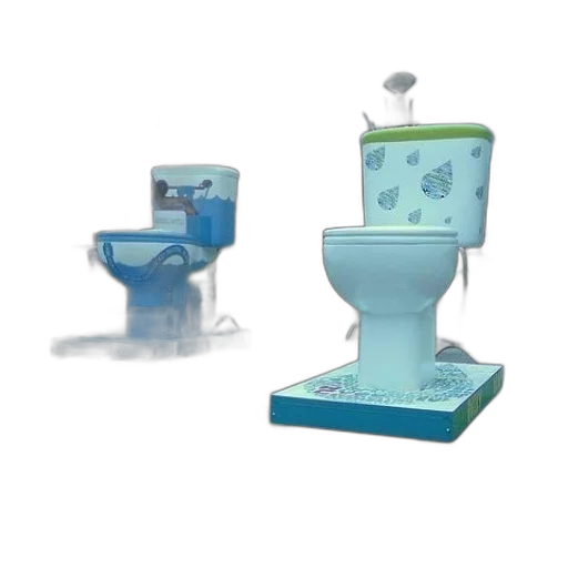 robot, furniture, 3d render, blue transparent PNG cut-out