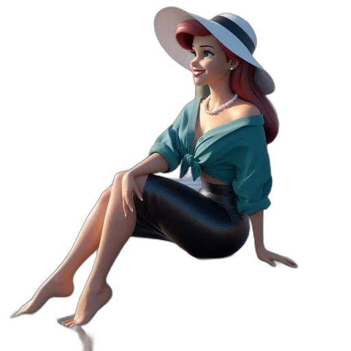 hat, dress, jewelry, staff transparent PNG cut-out
