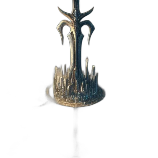 crown, sword, staff, weapon transparent PNG cut-out