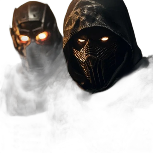 mask, concept art, comic book art, fantasy art transparent PNG cut-out