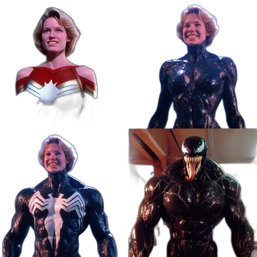 comic book art, concept art, 3d render, four transparent PNG cut-out