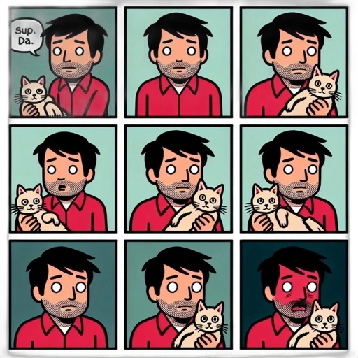 comic book art, pixel art, cartoon, concept art transparent PNG cut-out