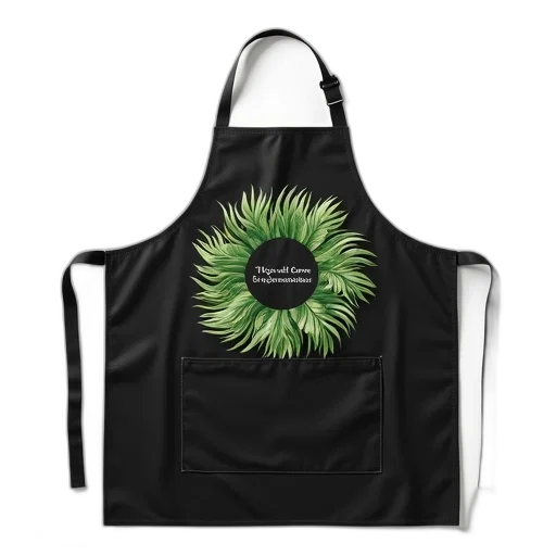 black, apron, circular, pattern transparent PNG cut-out