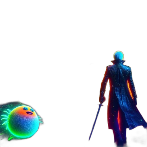 weapon, sword, creature, staff transparent PNG cut-out