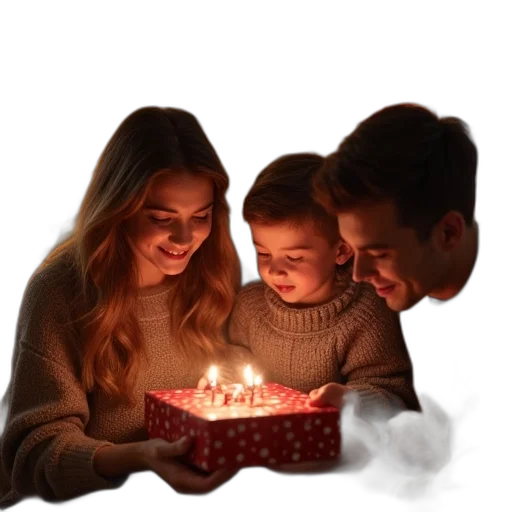 photorealistic, 3d render, fire, family transparent PNG cut-out
