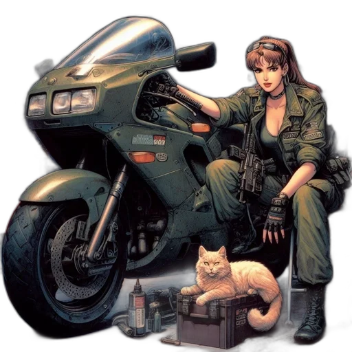 weapon, concept art, comic book art, cyberpunk transparent PNG cut-out