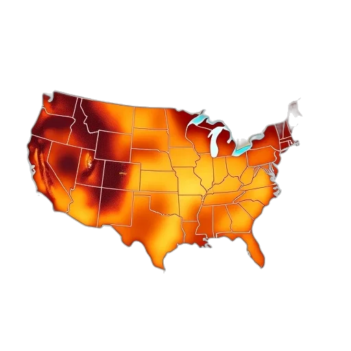 red, map, shows, climate transparent PNG cut-out