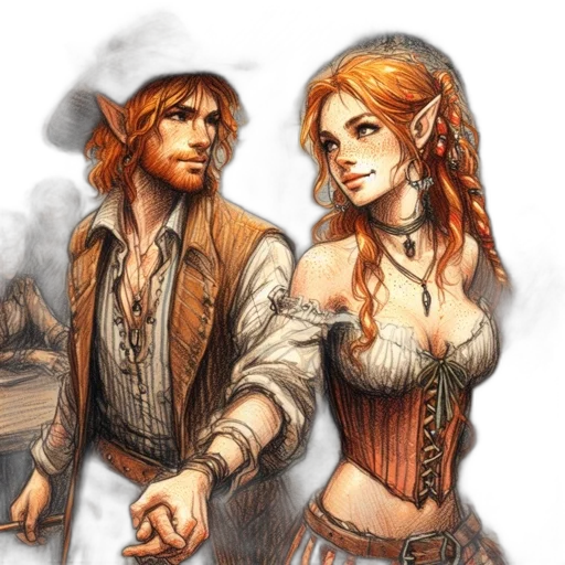 fantasy art, concept art, comic book art, watercolor transparent PNG cut-out