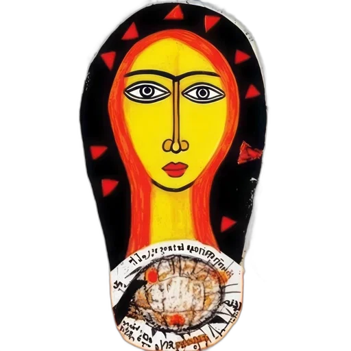 jewelry, mask, abstract, painting transparent PNG cut-out