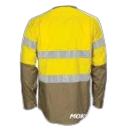 jacket, yellow, brown, long-sleeved transparent PNG cut-out