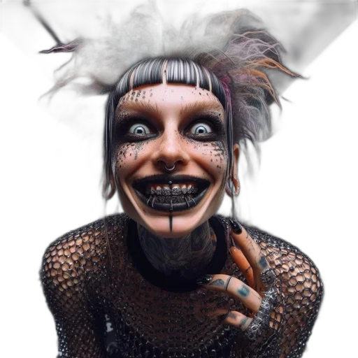 creature, mask, face, staff transparent PNG cut-out