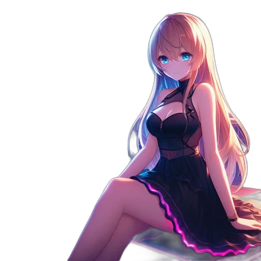 dress, staff, robot, weapon transparent PNG cut-out