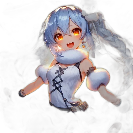 dragon, dress, robot, staff transparent PNG cut-out