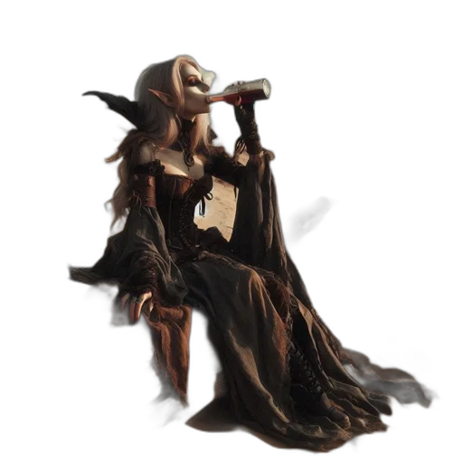 mask, staff, dress, creature transparent PNG cut-out