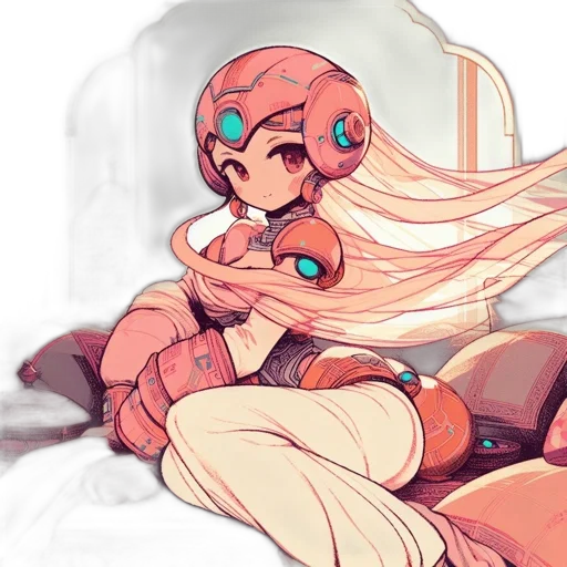 robot, concept art, anime, cyberpunk transparent PNG cut-out
