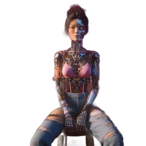 robot, dress, furniture, face transparent PNG cut-out