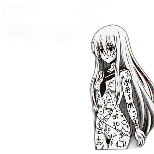 dress, hair, staff, mask transparent PNG cut-out